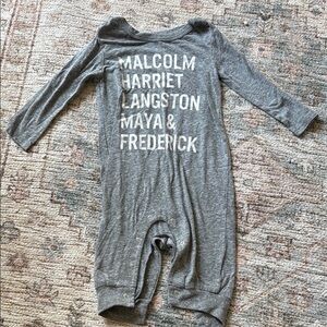 Gray Long Sleeve Baby Romper